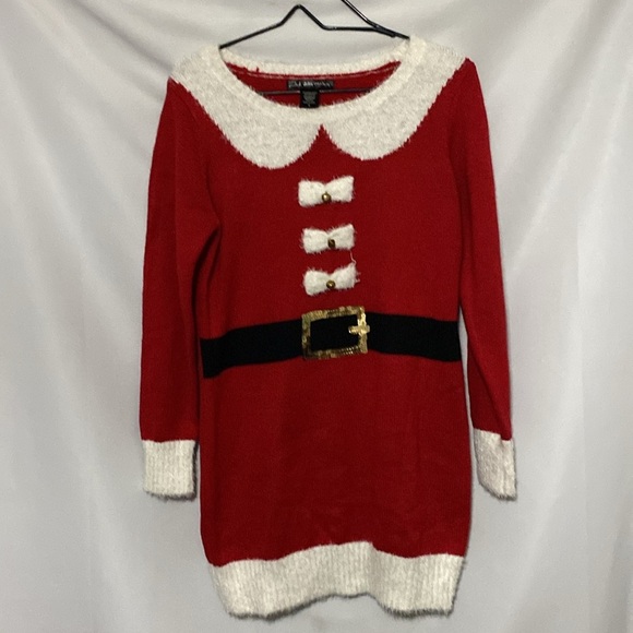 United States Sweaters Holiday women’s smallRed and White Knit Santa Sweater - Picture 5 of 8